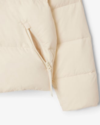 후드 숏 다운 점퍼