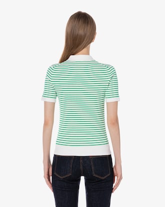 케이블 반팔 폴로 스웨터