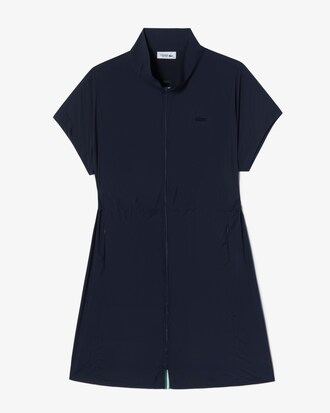 레이어링 집업 우븐 드레스