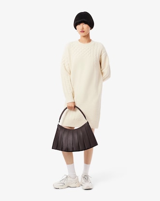 울혼방 케이블 스웨터 드레스