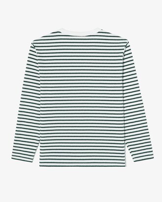 스웨터라이크 긴팔 스트라이프 티셔츠