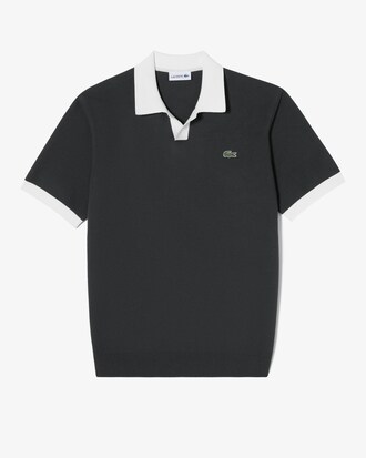 배색 카라 반팔 스웨터 폴로 셔츠