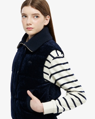 스웨터 카라 다운베스트