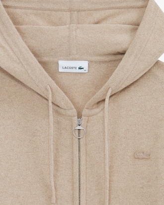 울 캐시미어 후드집업 스웨터