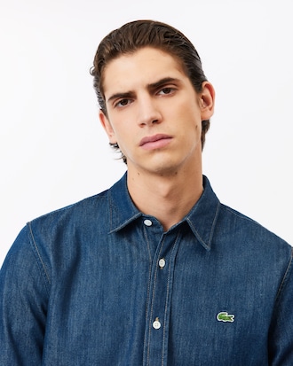 데님 셔츠 인디고