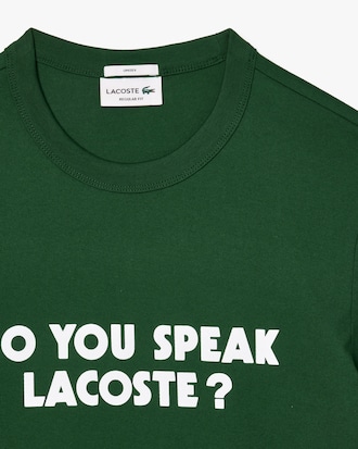 라코스테 메시지 그래픽 티셔츠