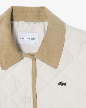 코듀로이카라 퀼팅 점퍼