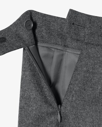 울 플리츠 스커트