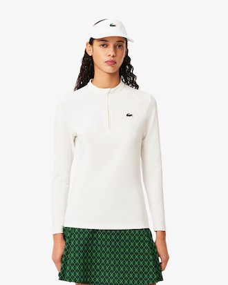 반집업 디자인의 슬림핏 스웻셔츠