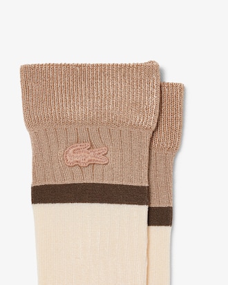 컬러블록 리브드 양말