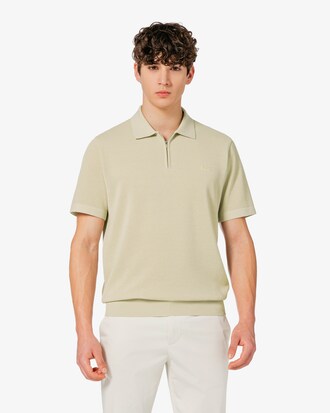 골프 투톤 반집업 스웨터