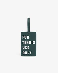 런웨이 쇼 프린트 레더 러기지 태그