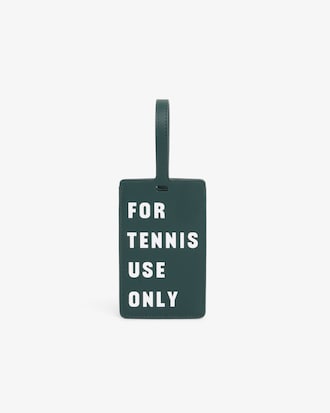 런웨이 쇼 프린트 레더 러기지 태그