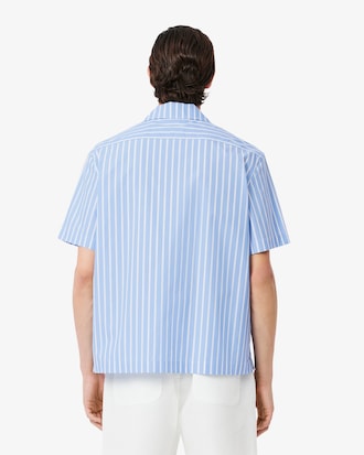 하와이안 카라 스트라이프 반팔 셔츠