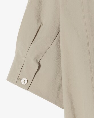 플레어 반팔 셔츠 드레스