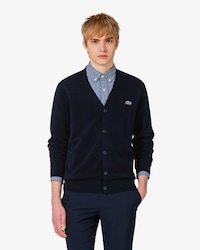 피케 V넥 가디건