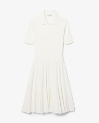 3D 립조직 반팔 폴로 드레스