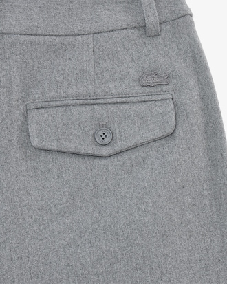 세미와이드 플란넬 턱팬츠