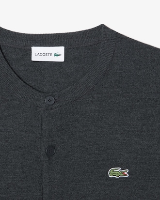 크루넥 소매팁 가디건