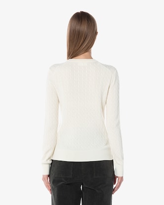 케이블 크루넥 스웨터