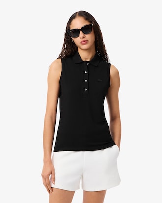 슬림핏 슬리브리스 폴로 셔츠