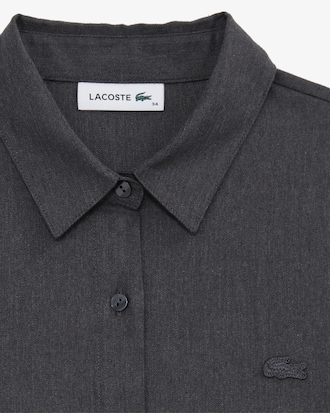 플란넬 우븐 롱드레스