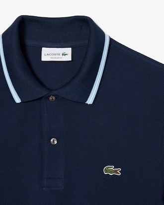 파이핑 배색 반팔 폴로 셔츠