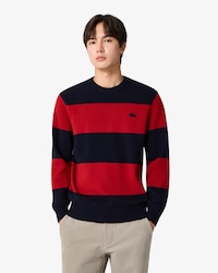 볼드 스트라이프 크루넥 풀오버