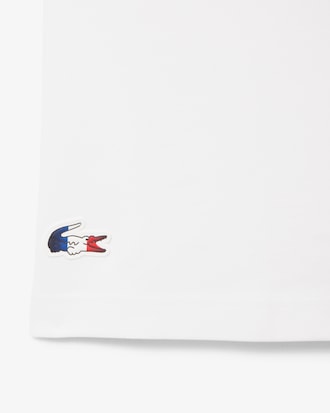 테니스 Tricolor 빅크록 반팔 티셔츠