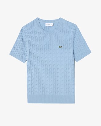 케이블 반팔 크루넥 풀오버