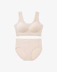 퓨징 배색 브라 팬티 세트