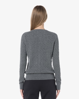 케이블 크루넥 가디건