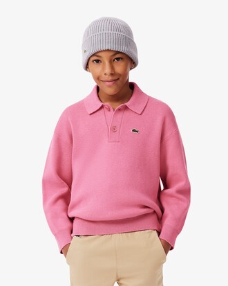 울 혼방 긴팔 카라 스웨터