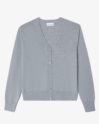 브이넥 소프트 울 가디건