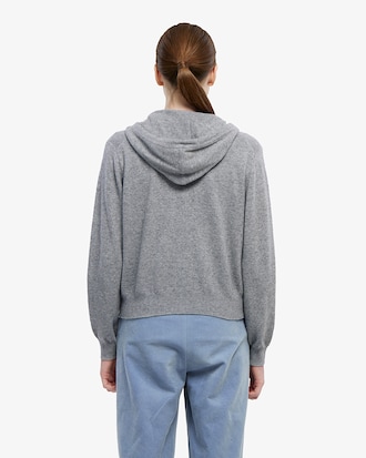 울 캐시미어 후드집업 스웨터