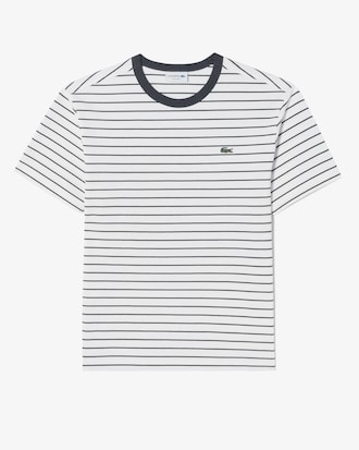 핀 스트라이프 피케 티셔츠