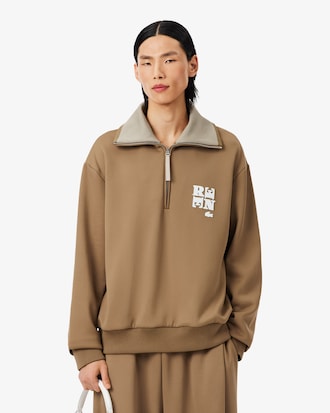 더블 페이스 집업 칼라 스웨트셔츠