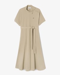 사선플라켓 폴로 드레스