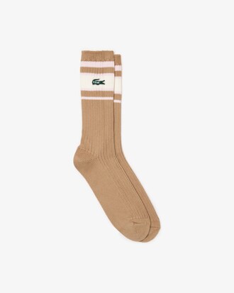 Lacoste x le FLEUR 스트라이프 팁핑 포인트 양말