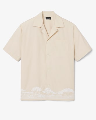 유니섹스 하와이안 칼라 박시 셔츠