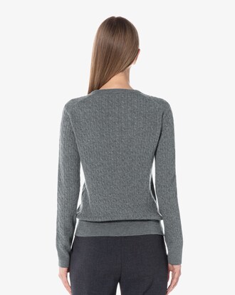 케이블 크루넥 스웨터