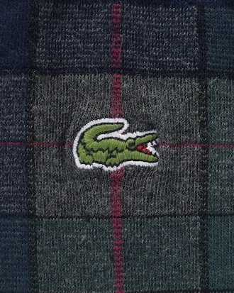 남성 체크 중목 양말