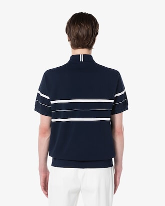 CHEST 스트라이프 오픈카라 폴로