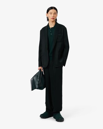 메리노 저지 롱슬리브 폴로 스웨터