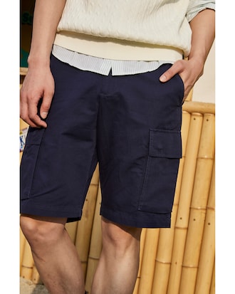 코튼 린넨 카고 쇼츠