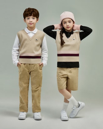 키즈 V넥 스웨터