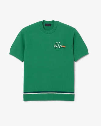 더블 피케 루즈핏 니트 티셔츠