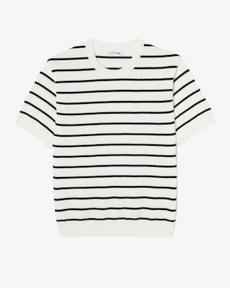 솔리드 반팔 크루넥 스웨터