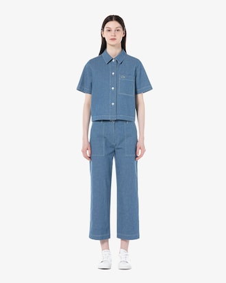 린넨혼방 크롭 팬츠