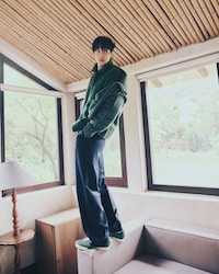 스트레이트 핏 울 팬츠